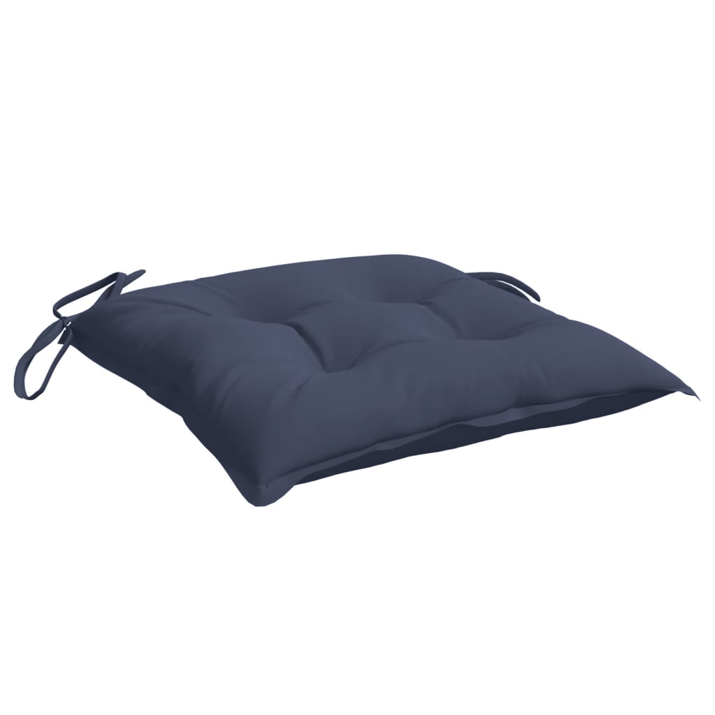 Stolputer 2 Stk Marineblå 40X40X7 Cm Oxfordstoff