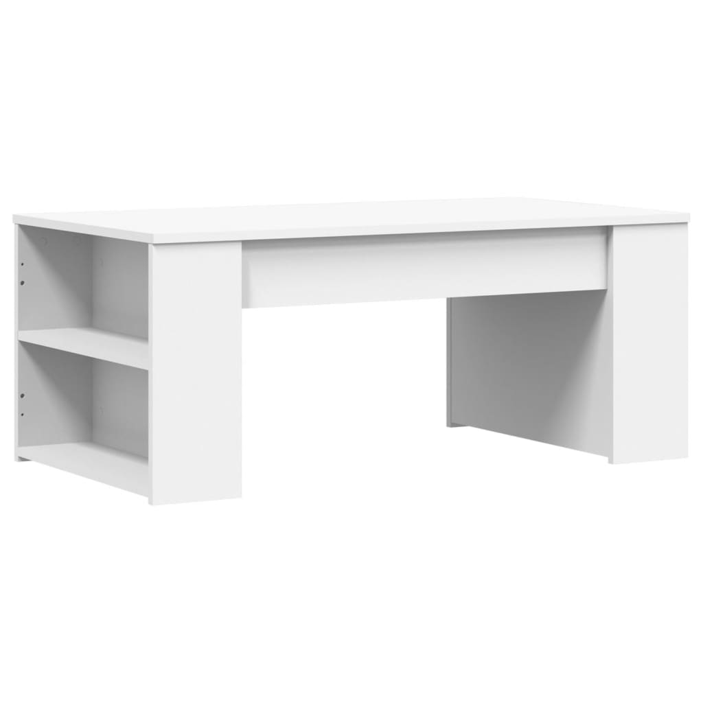 Salongbord Hvit 102X55X42 Cm Konstruert Tre
