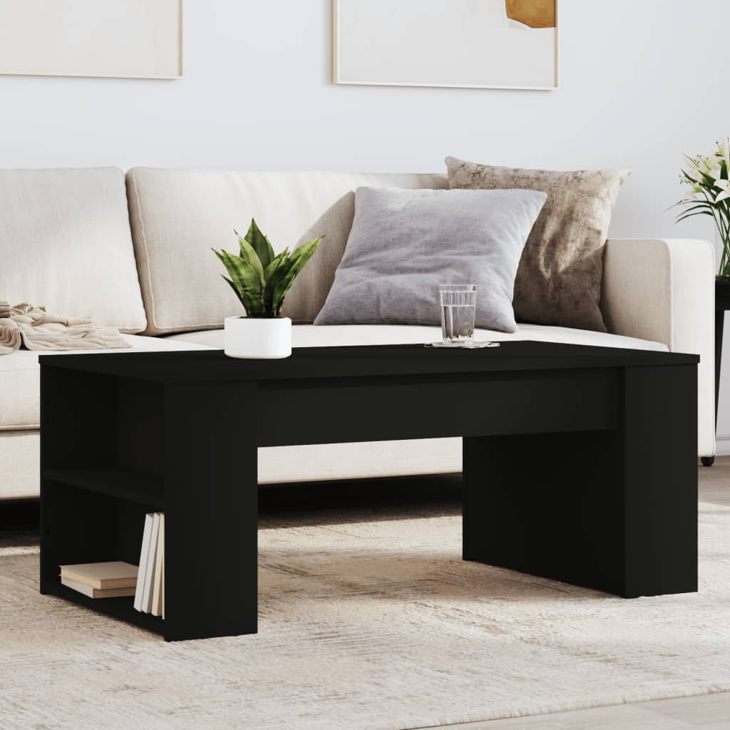 Salongbord Svart 102X55X42 Cm Konstruert Tre