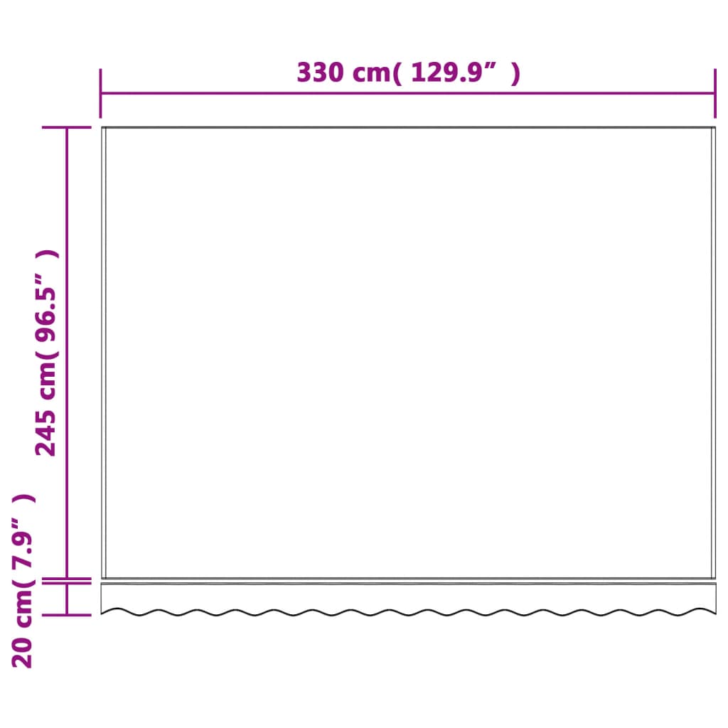 Erstatningsduk For Markise Rød Og Hvit Stripe 3,5X2,5 M