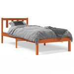 Sengeramme Uten Madrass Voksbrun 90X190 Cm Heltre Furu