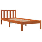 Sengeramme Uten Madrass Voksbrun 90X190 Cm Heltre Furu
