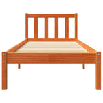 Sengeramme Uten Madrass Voksbrun 90X190 Cm Heltre Furu