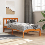 Sengeramme Uten Madrass Voksbrun 90X190 Cm Heltre Furu