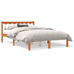 Sengeramme Uten Madrass Voksbrun 120X190 Cm Heltre Furu