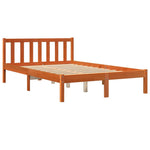 Sengeramme Uten Madrass Voksbrun 120X190 Cm Heltre Furu