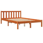 Sengeramme Uten Madrass Voksbrun 140X190 Cm Heltre Furu