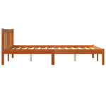 Sengeramme Uten Madrass Voksbrun 140X200 Cm Heltre Furu