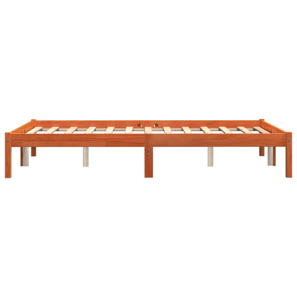 Sengeramme Uten Madrass Voksbrun 120X200 Cm Heltre Furu