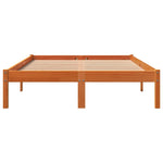 Sengeramme Uten Madrass Voksbrun 140X200 Cm Heltre Furu