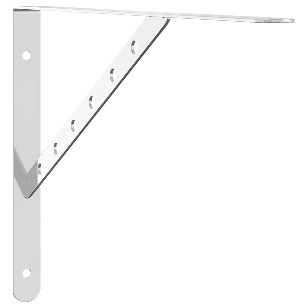 Hyllebraketter 4 Stk 40X2,5X25 Cm Sølv Rustfritt Stål