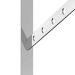 Hyllebraketter 4 Stk 40X2,5X25 Cm Sølv Rustfritt Stål