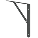 Hyllebraketter 4 Stk 40X2,5X25 Cm Svart Rustfritt Stål