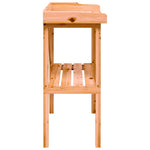 Plantebord Med Hylle Brun 78X38X82,5 Cm Heltre Gran