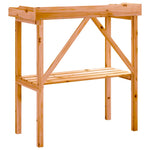 Plantebord Med Hylle Brun 78X38X82,5 Cm Heltre Gran
