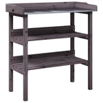 Plantebord Med Hyller Grå 78X38X82,5 Cm Heltre Gran