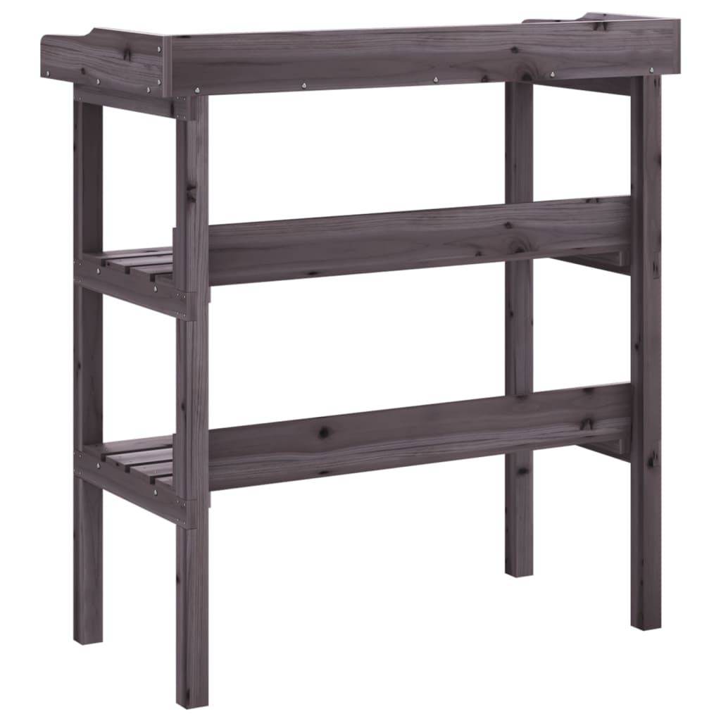 Plantebord Med Hyller Grå 78X38X82,5 Cm Heltre Gran