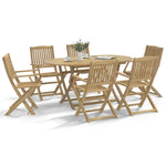Sammenleggbare Hagestoler 6 Stk 54,5X58X90 Cm Heltre Akasie