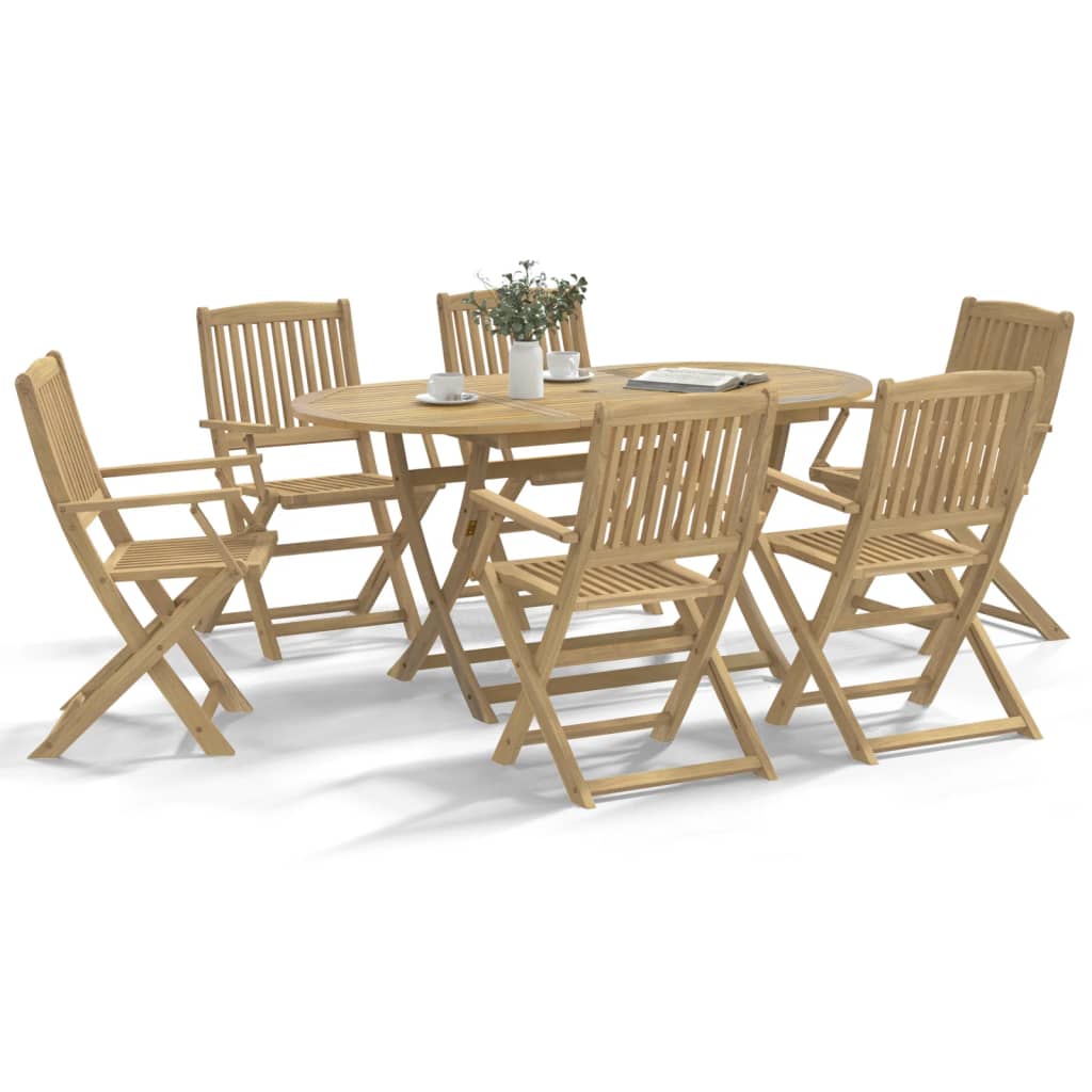Sammenleggbare Hagestoler 6 Stk 54,5X58X90 Cm Heltre Akasie