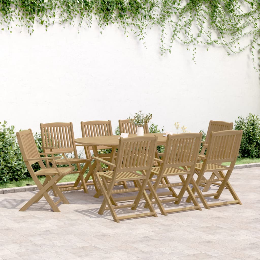 Sammenleggbare Hagestoler 8 Stk 54,5X58X90 Cm Heltre Akasie