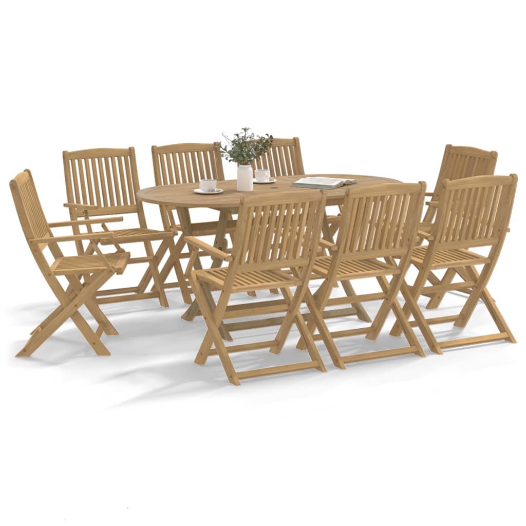 Sammenleggbare Hagestoler 8 Stk 54,5X58X90 Cm Heltre Akasie