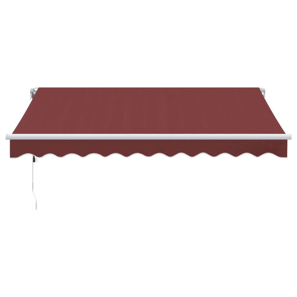 Automatisk Uttrekkbar Markise Med Led Burgunder 300X250 Cm