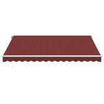 Automatisk Uttrekkbar Markise Burgunder 400X300 Cm