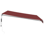 Automatisk Uttrekkbar Markise Burgunder 400X300 Cm