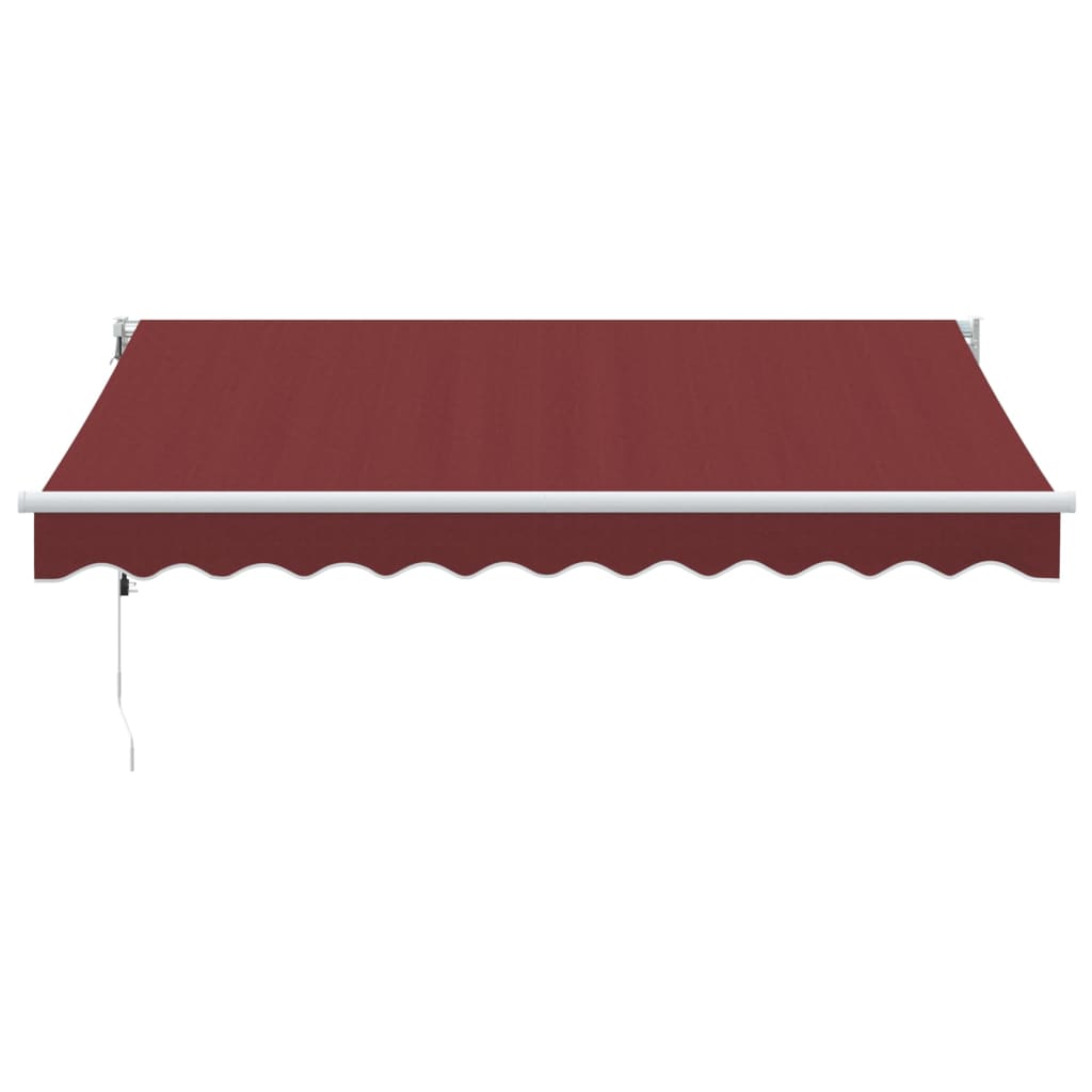 Automatisk Uttrekkbar Markise Med Led Burgunder 300X250 Cm