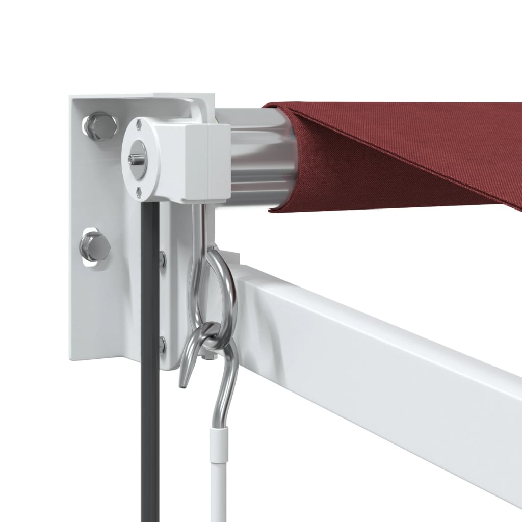 Automatisk Uttrekkbar Markise Med Led Burgunder 300X250 Cm