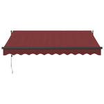 Automatisk Uttrekkbar Markise Med Led Burgunder 300X250 Cm