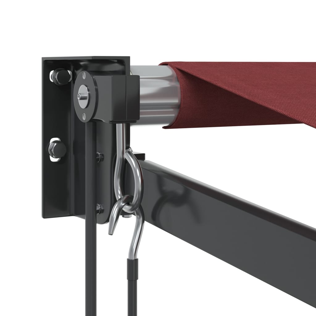 Automatisk Uttrekkbar Markise Med Led Burgunder 300X250 Cm