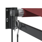 Automatisk Uttrekkbar Markise Med Led Burgunder 300X250 Cm