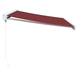 Manuell Uttrekkbar Markise Burgunder 350X250 Cm
