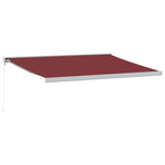 Manuell Uttrekkbar Markise Burgunder 400X300 Cm