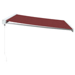 Manuell Uttrekkbar Markise Burgunder 400X300 Cm
