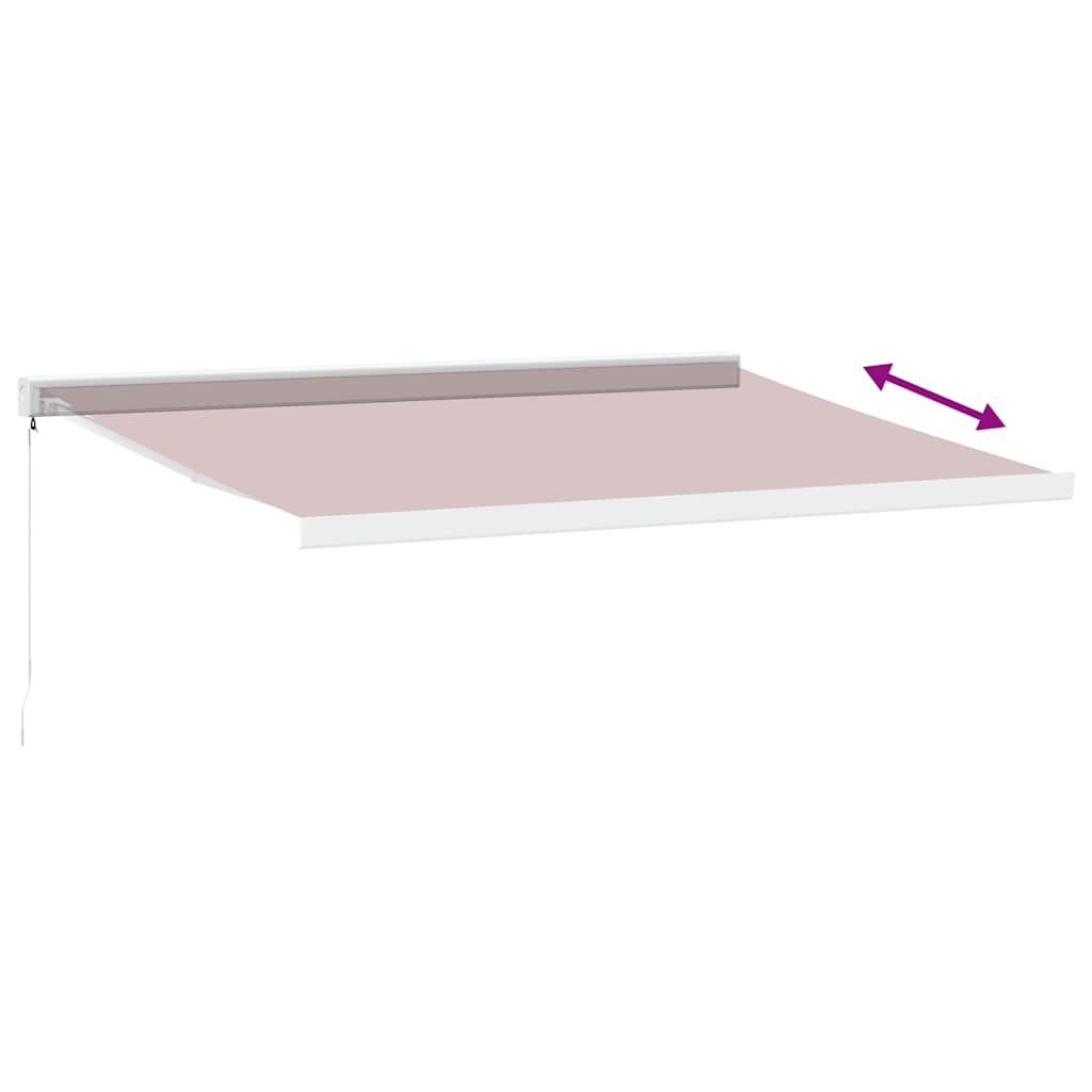 Manuell Uttrekkbar Markise Burgunder 400X300 Cm
