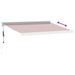 Automatisk Uttrekkbar Markise Med Led Burgunder 300X250 Cm