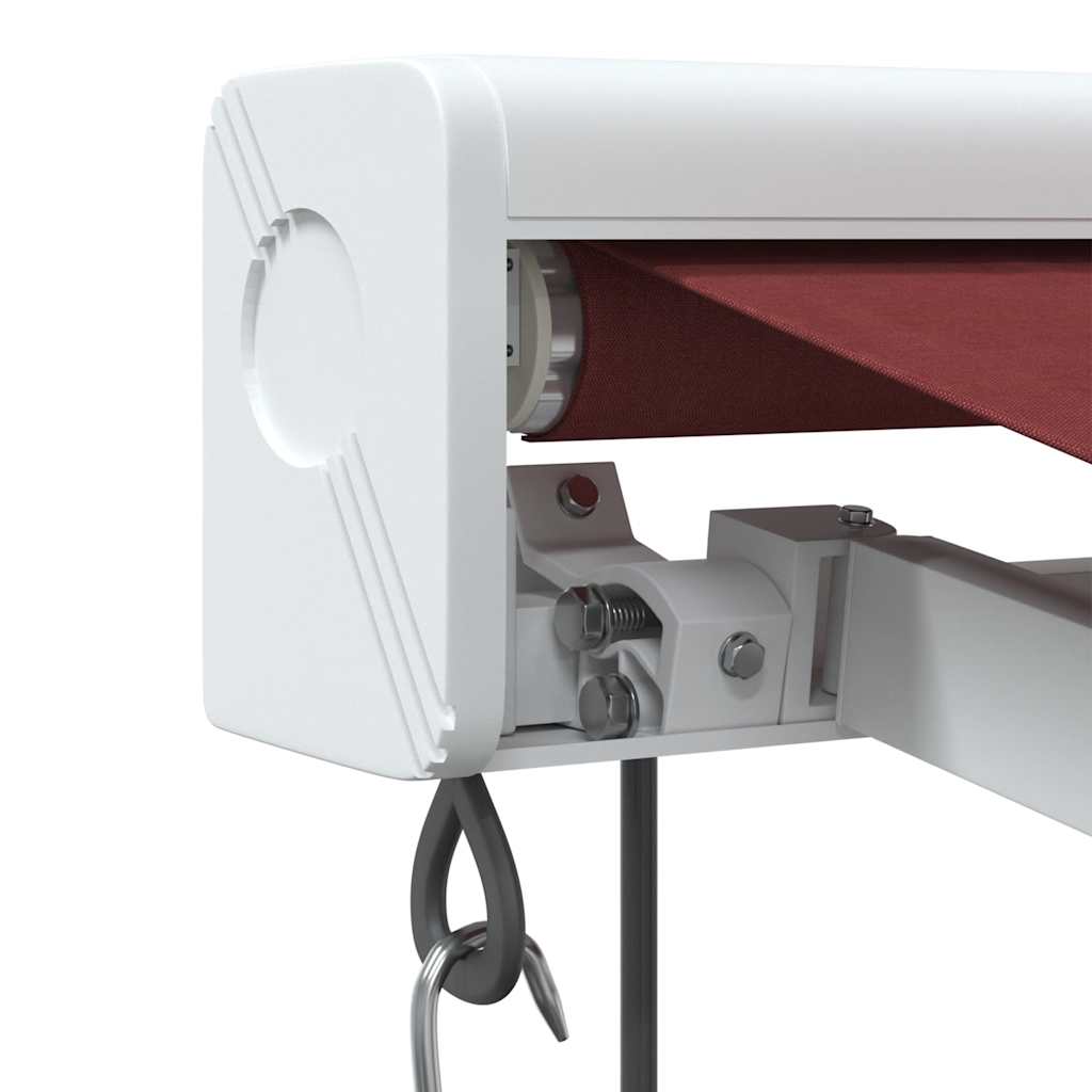 Automatisk Uttrekkbar Markise Med Led Burgunder 300X250 Cm