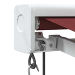 Automatisk Uttrekkbar Markise Med Led Burgunder 350X250 Cm