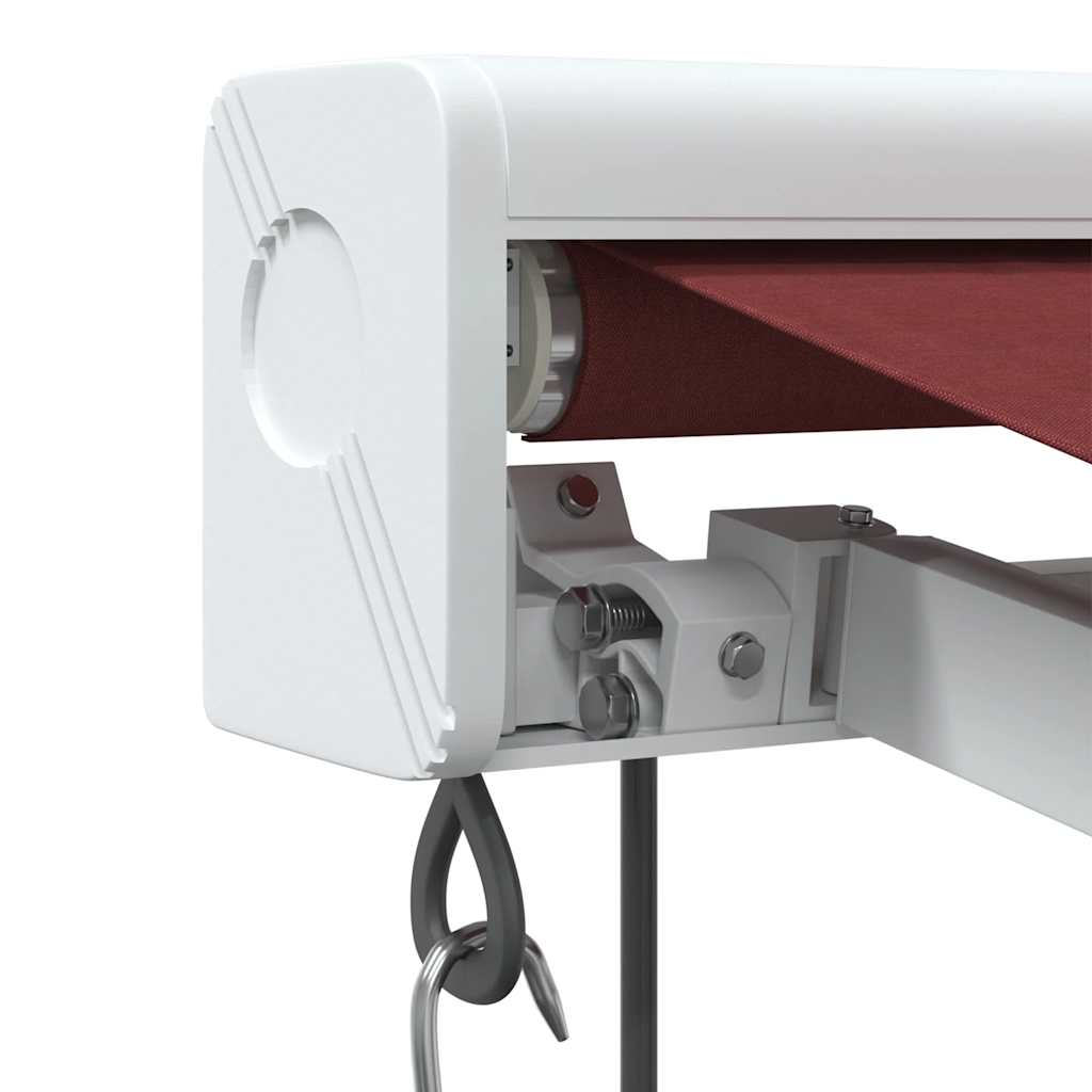 Automatisk Uttrekkbar Markise Med Led Burgunder 350X250 Cm
