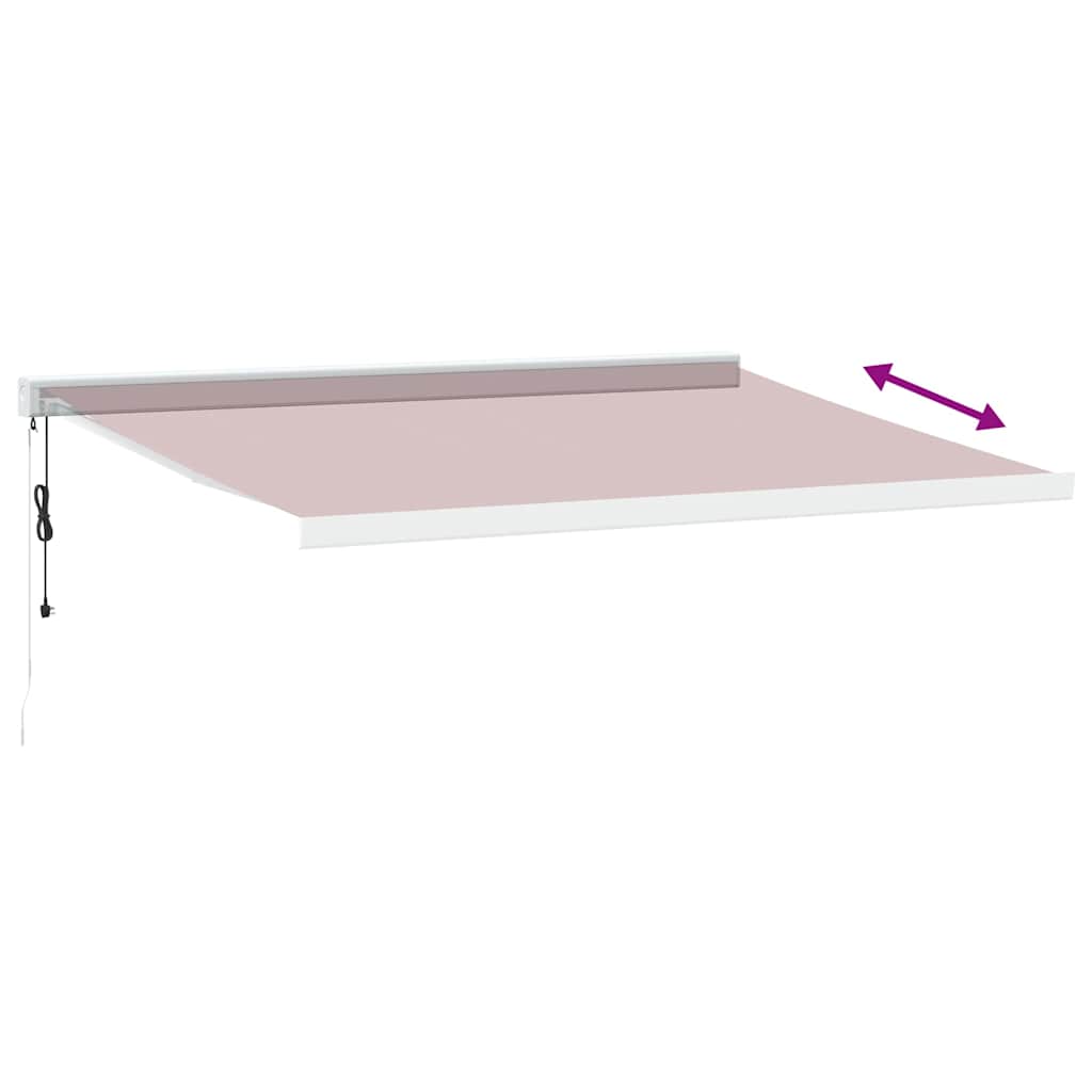 Automatisk Uttrekkbar Markise Burgunder 400X300 Cm