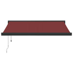 Automatisk Uttrekkbar Markise Med Led Burgunder 300X250 Cm