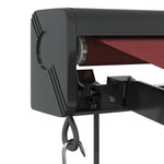 Automatisk Uttrekkbar Markise Med Led Burgunder 350X250 Cm