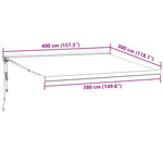 Automatisk Uttrekkbar Markise Burgunder 400X300 Cm