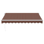Manuell Uttrekkbar Markise Med Led Brun 300X250 Cm
