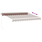 Manuell Uttrekkbar Markise Med Led Brun 300X250 Cm