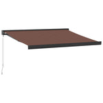 Manuell Uttrekkbar Markise Brun 300X250 Cm