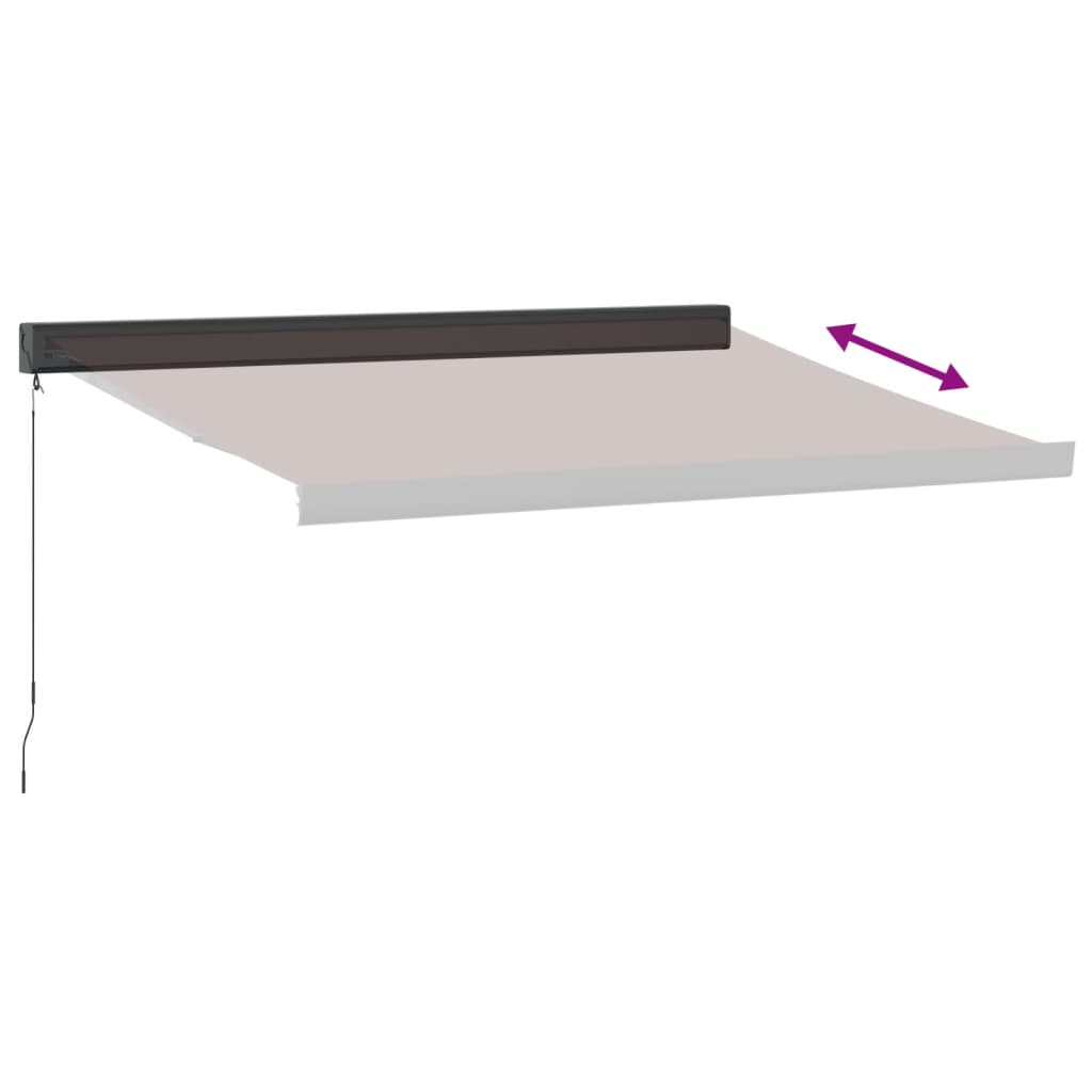 Manuell Uttrekkbar Markise Brun 300X250 Cm