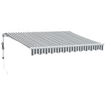 Automatisk Uttrekkbart Markise Antrasitt Og Hvit 300X250 Cm